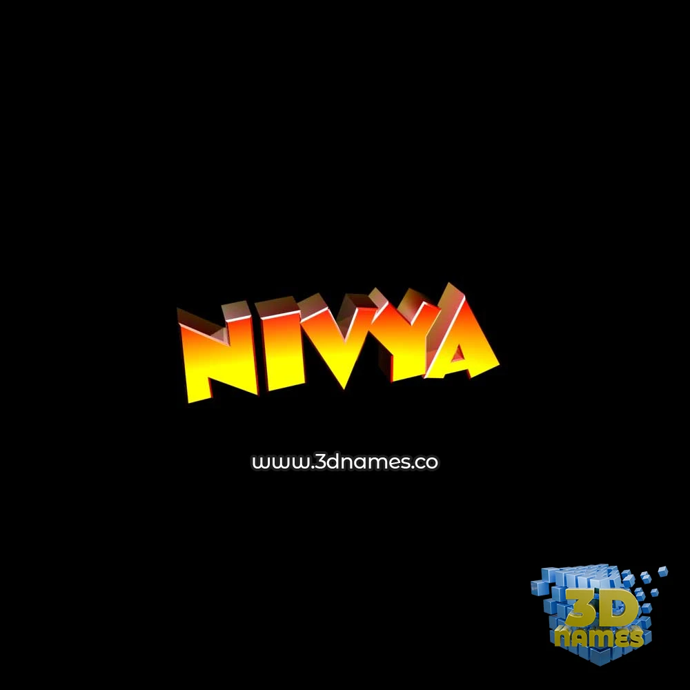nivya in Black Background style - 3D name wallpaper