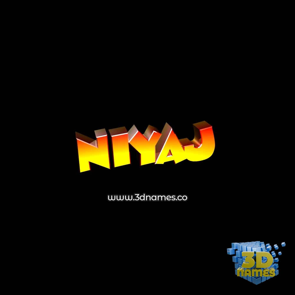 niyaj in Black Background style - 3D name wallpaper