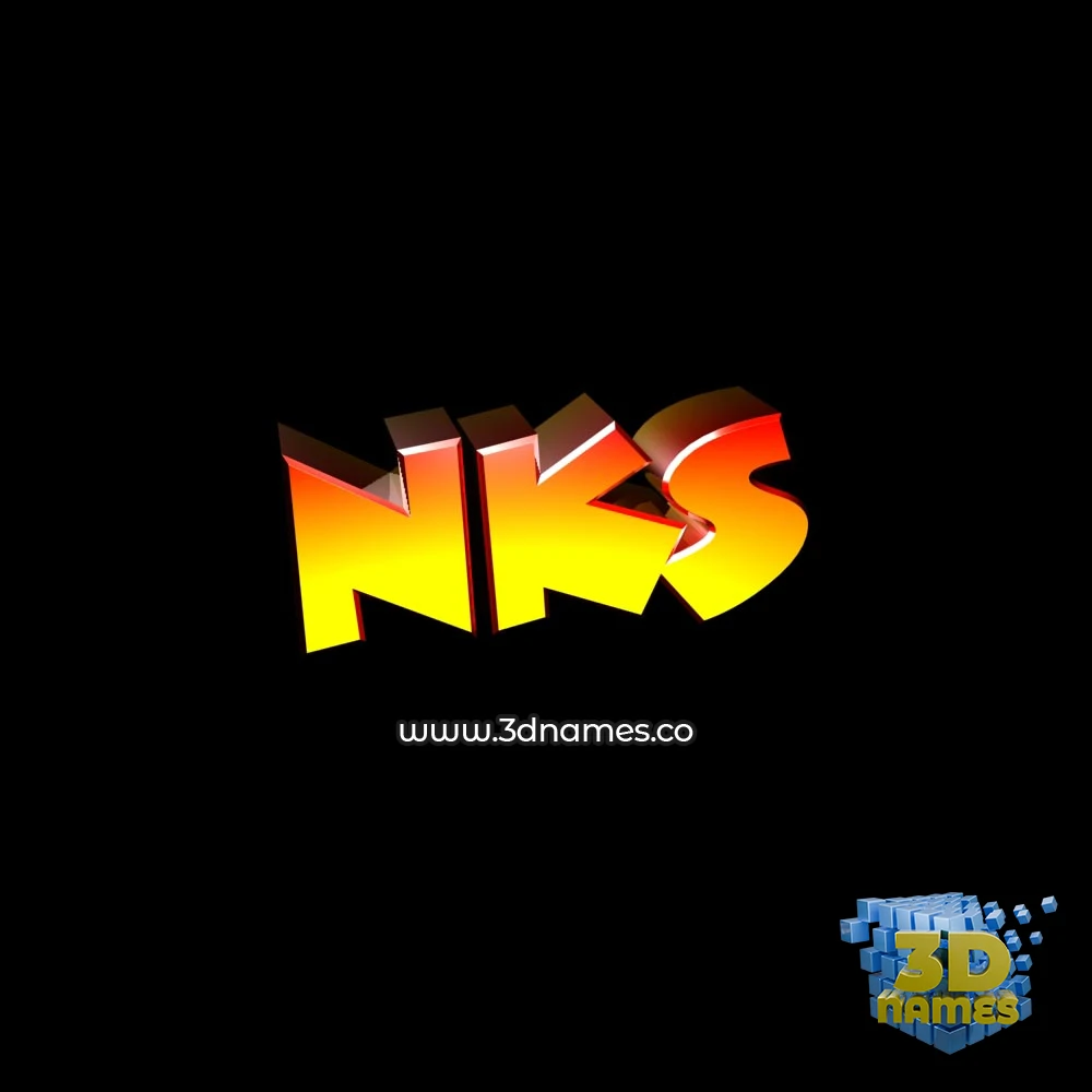 nks in Black Background style - 3D name wallpaper