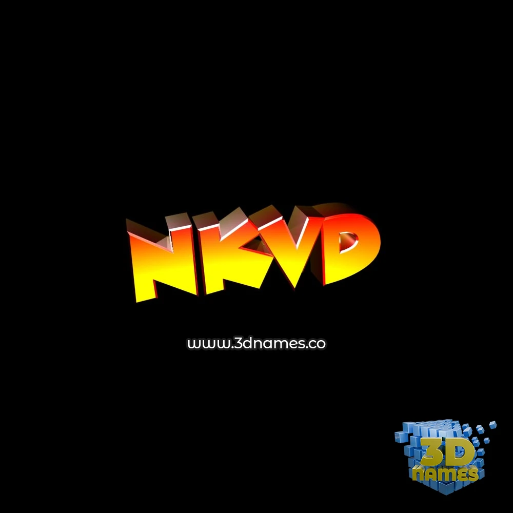 nkvd in Black Background style - 3D name wallpaper
