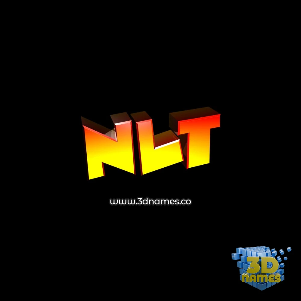 nlt in Black Background style - 3D name wallpaper