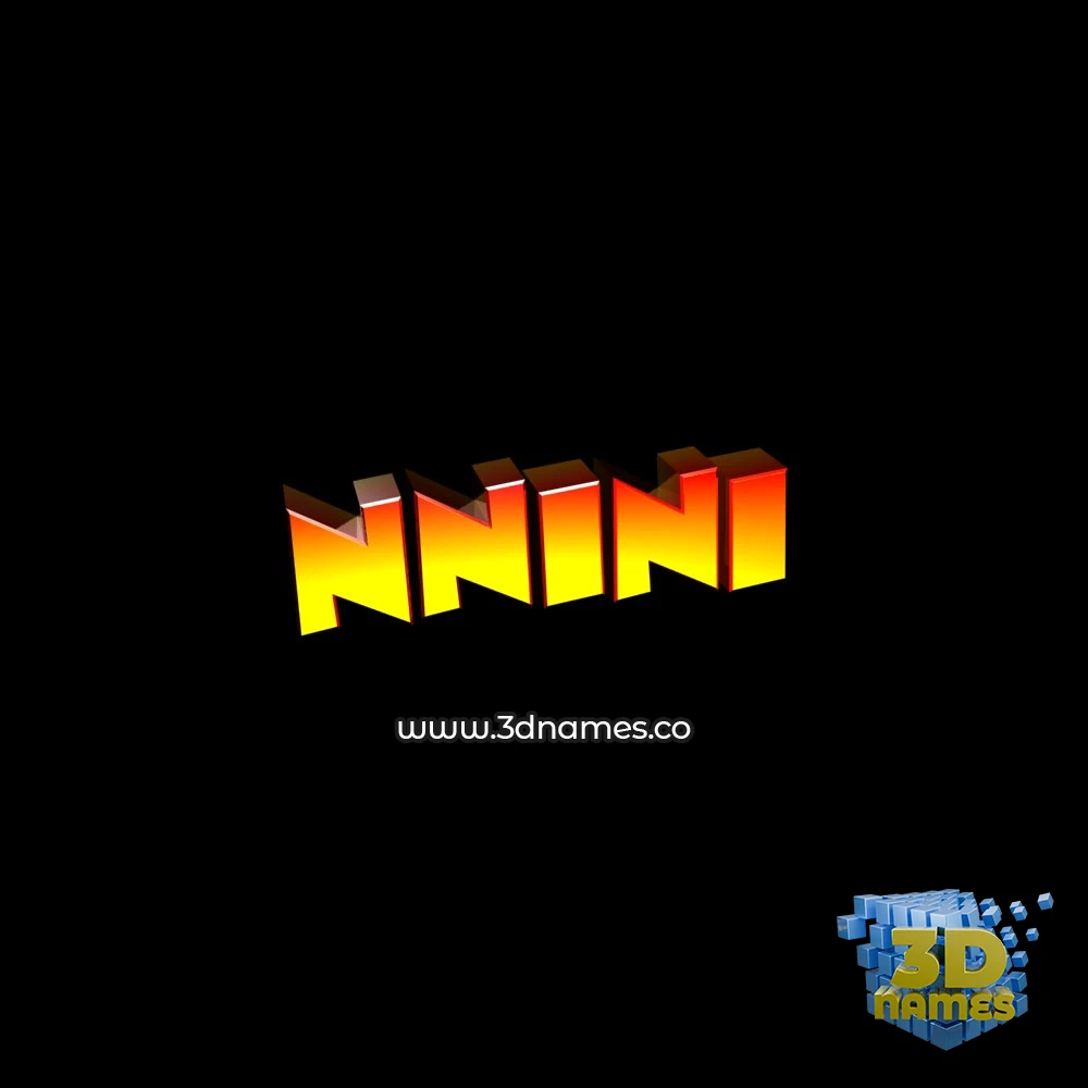 nnini in Black Background style - 3D name wallpaper