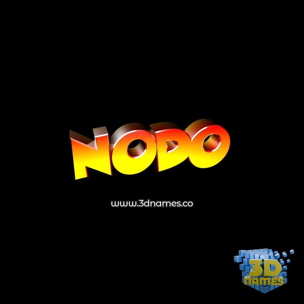 nodo in Black Background style - 3D name wallpaper