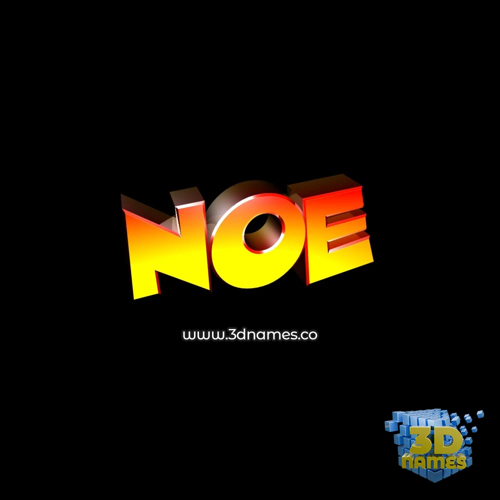 noe in Black Background style - 3D name wallpaper