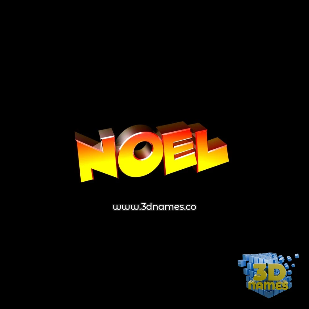 noel in Black Background style - 3D name wallpaper
