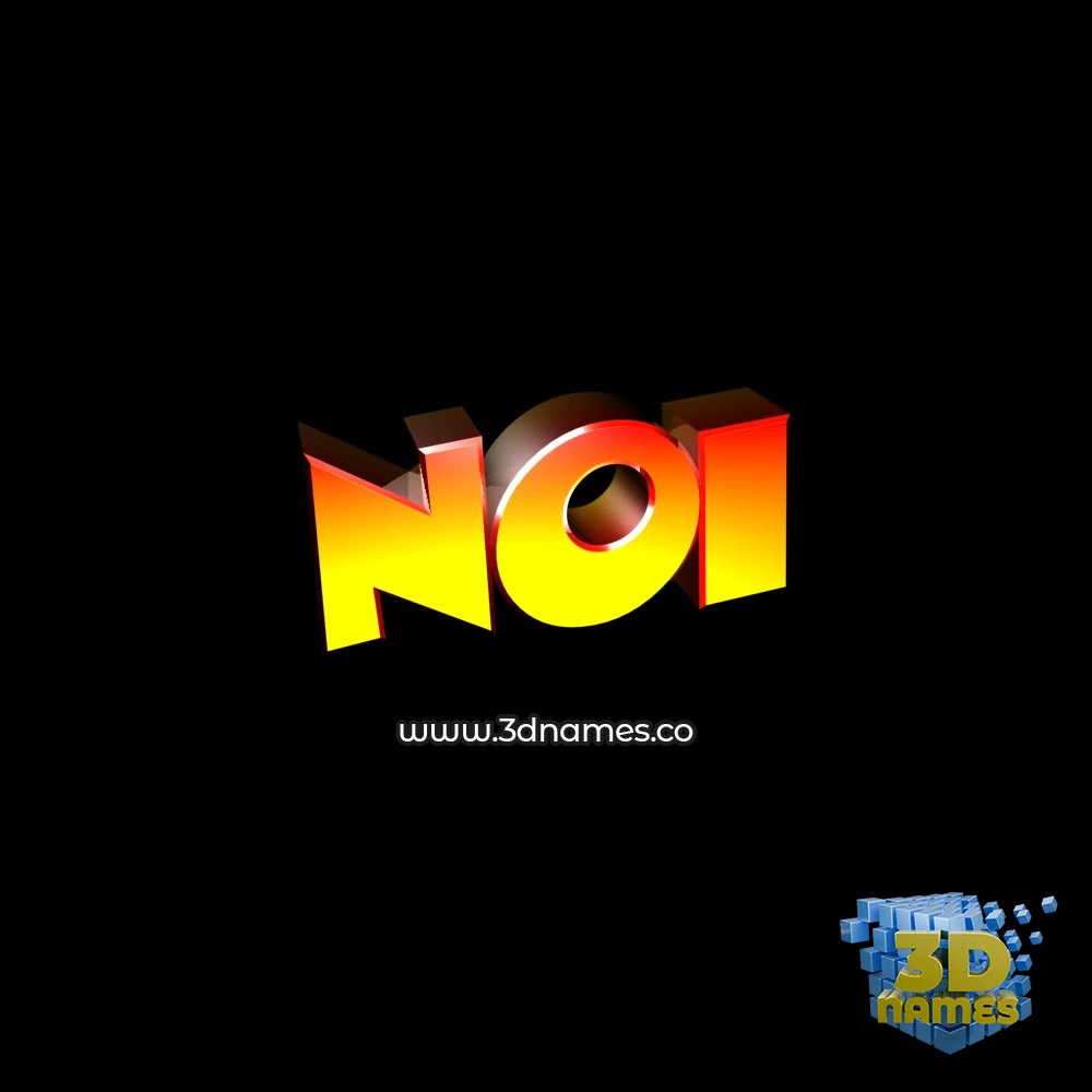 noi in Black Background style - 3D name wallpaper