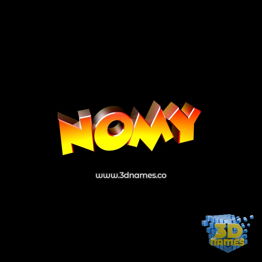 nomy in Black Background style - 3D name wallpaper