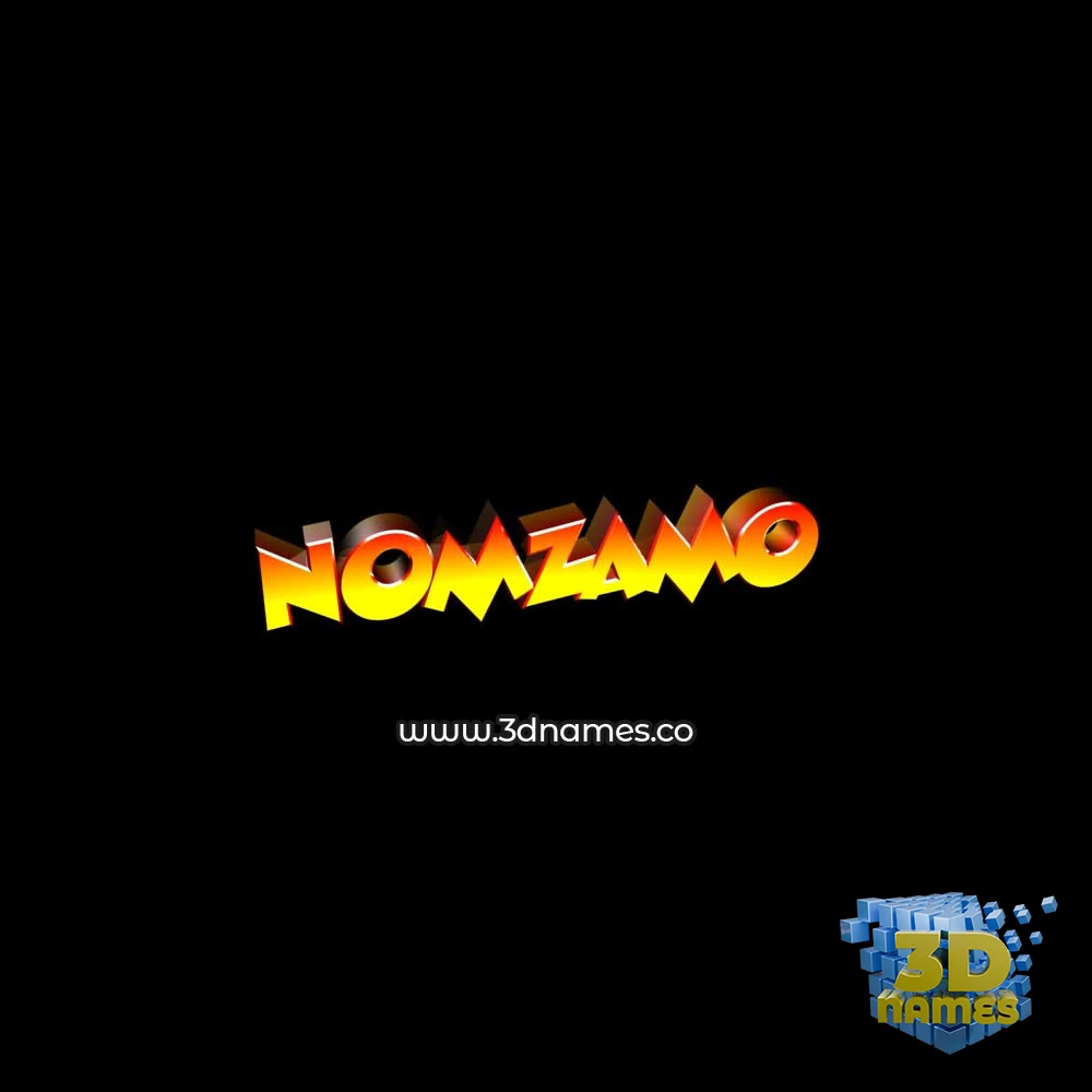 nomzamo in Black Background style - 3D name wallpaper