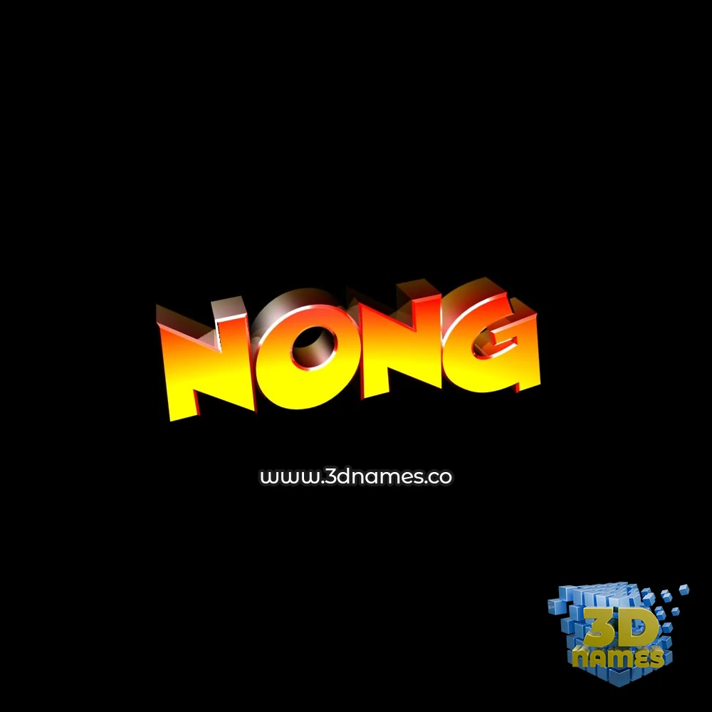 nong in Black Background style - 3D name wallpaper
