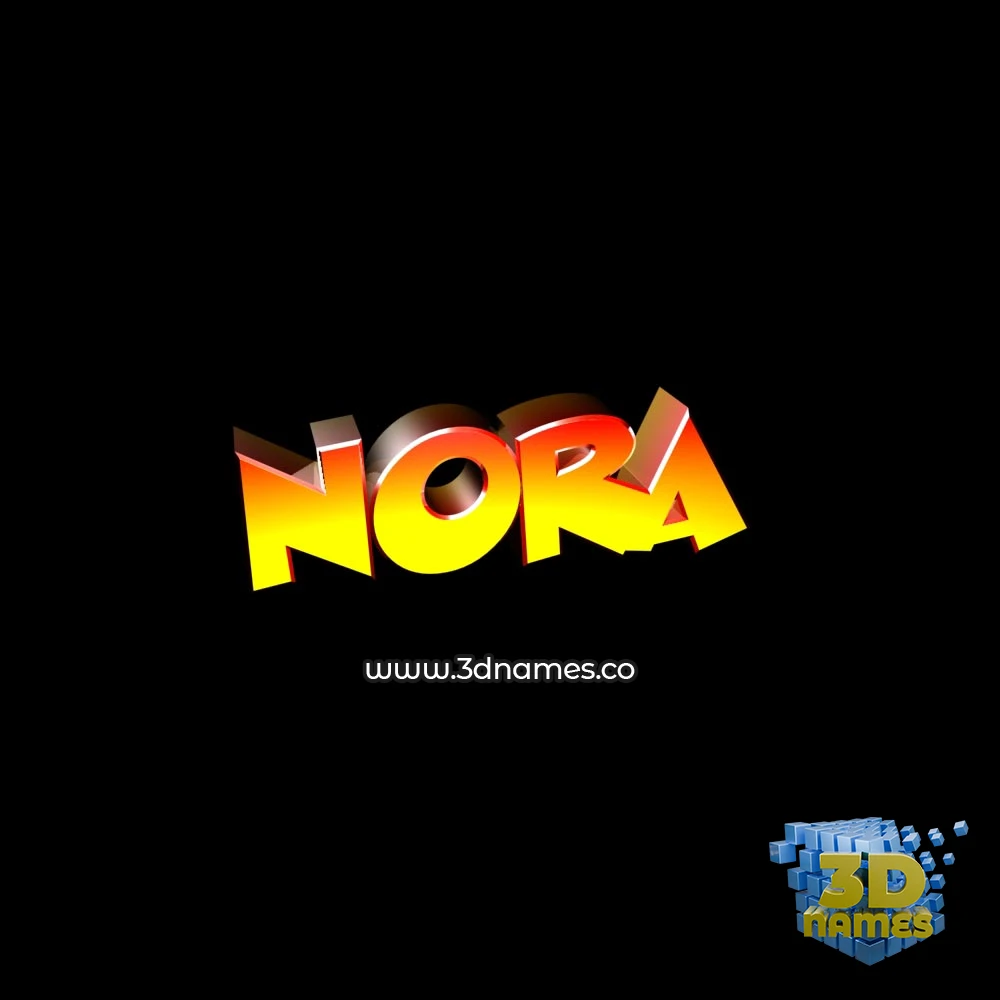 nora in Black Background style - 3D name wallpaper