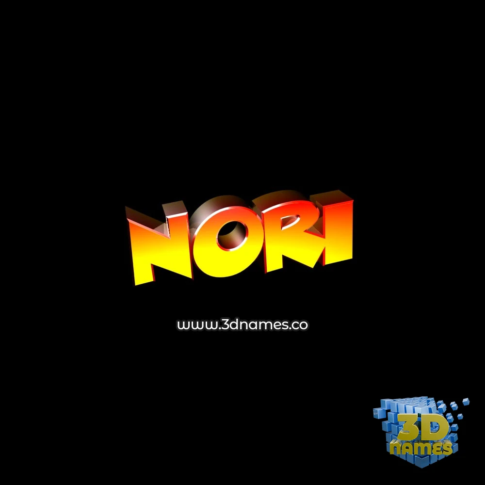 nori in Black Background style - 3D name wallpaper