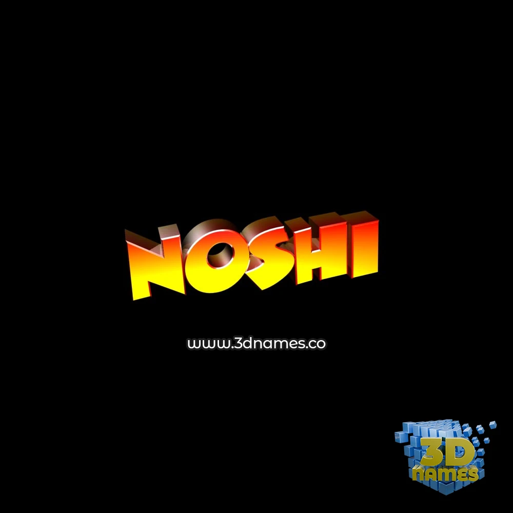 noshi in Black Background style - 3D name wallpaper