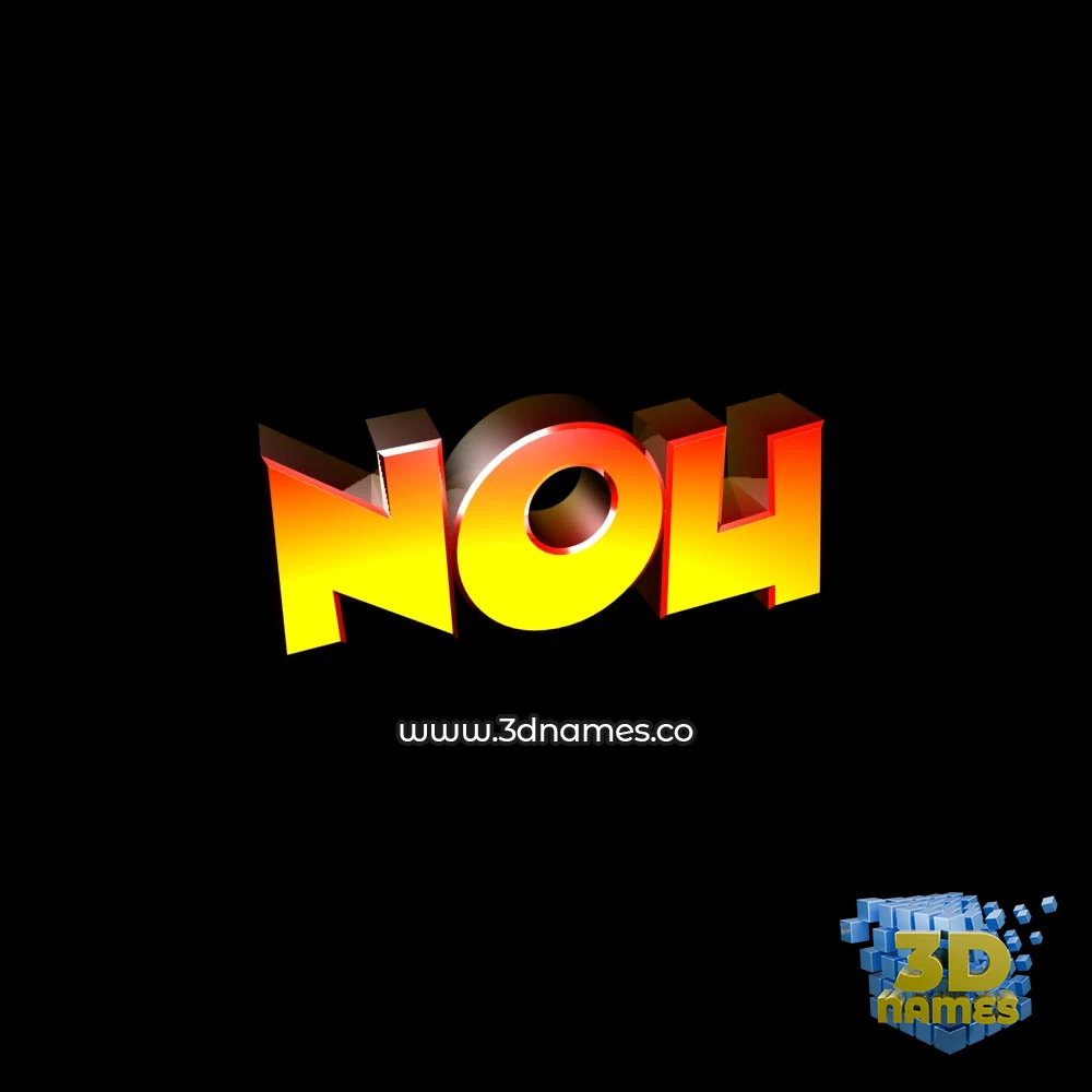 nou in Black Background style - 3D name wallpaper