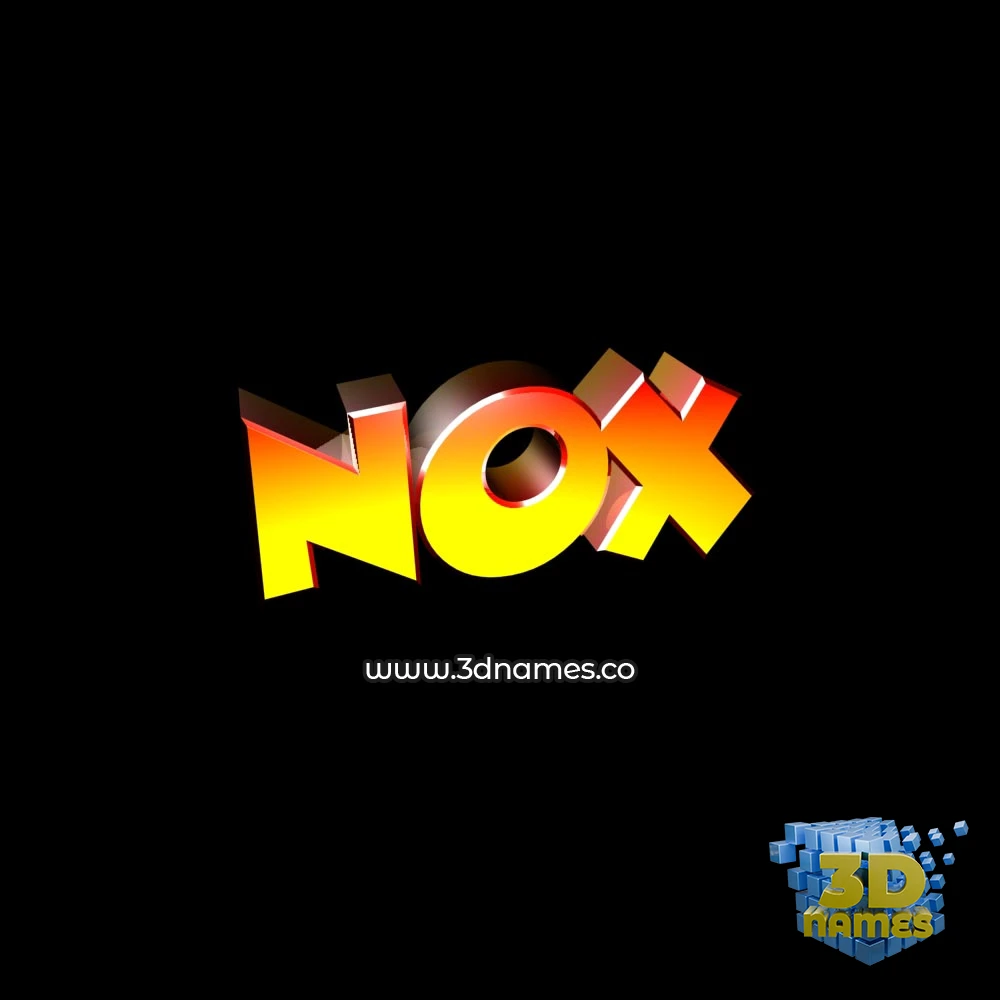 nox in Black Background style - 3D name wallpaper