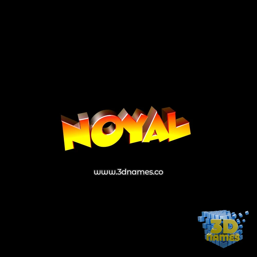 noyal in Black Background style - 3D name wallpaper