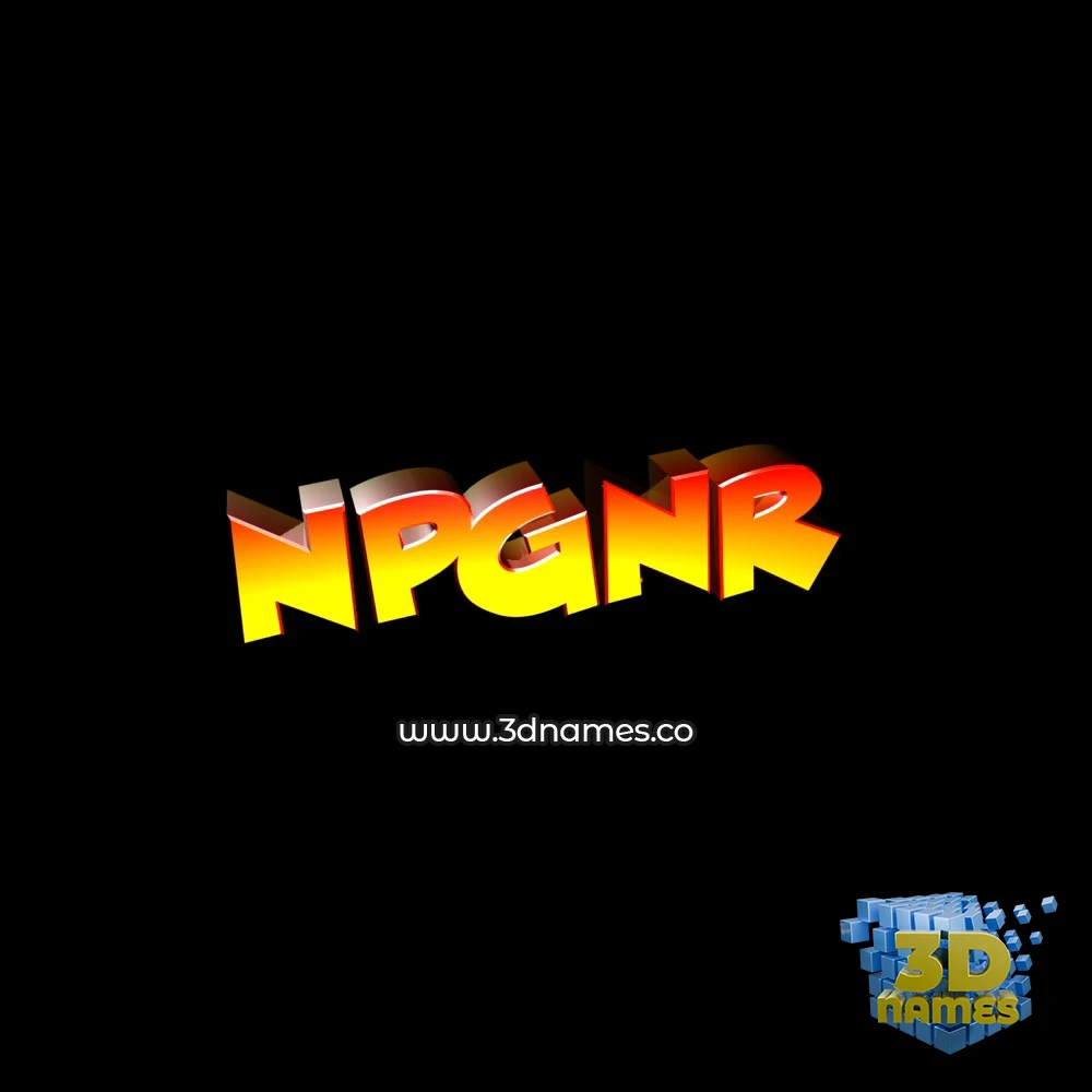 npgnr in Black Background style - 3D name wallpaper