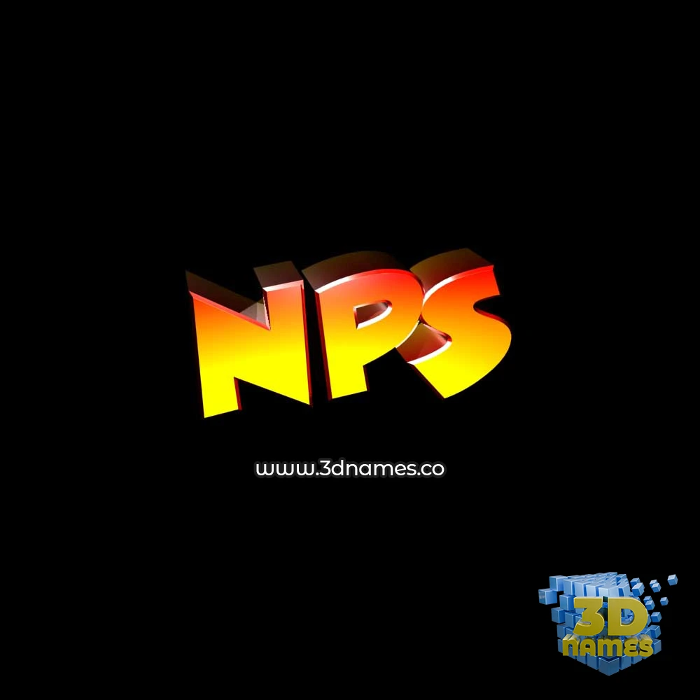 nps in Black Background style - 3D name wallpaper