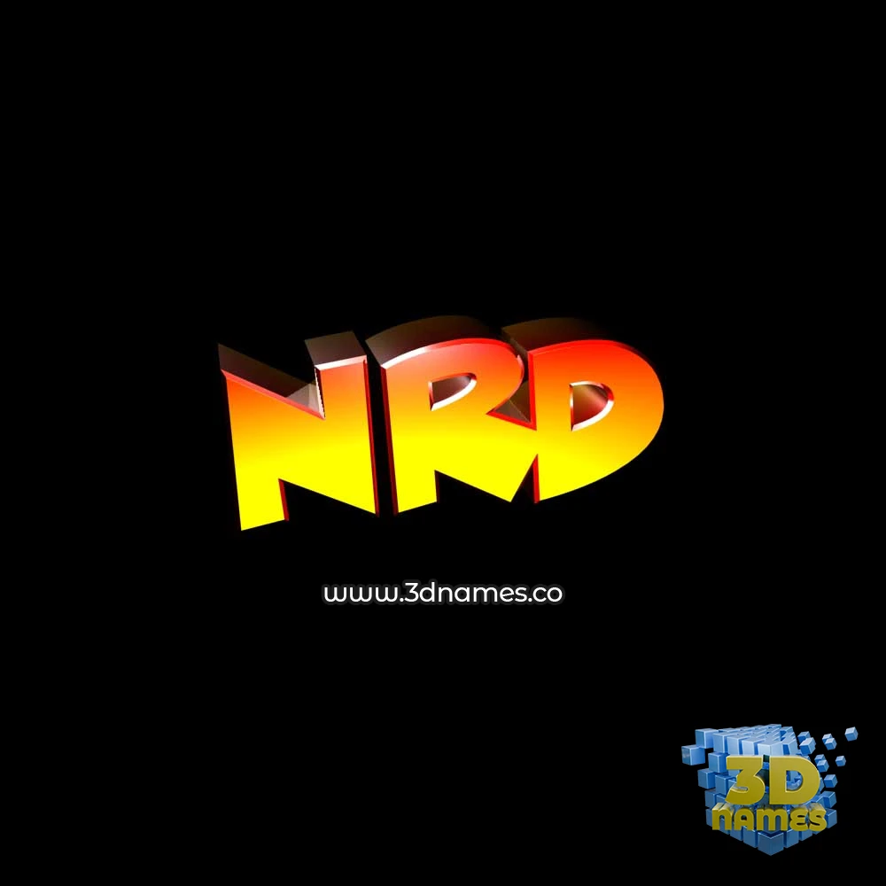 nrd in Black Background style - 3D name wallpaper