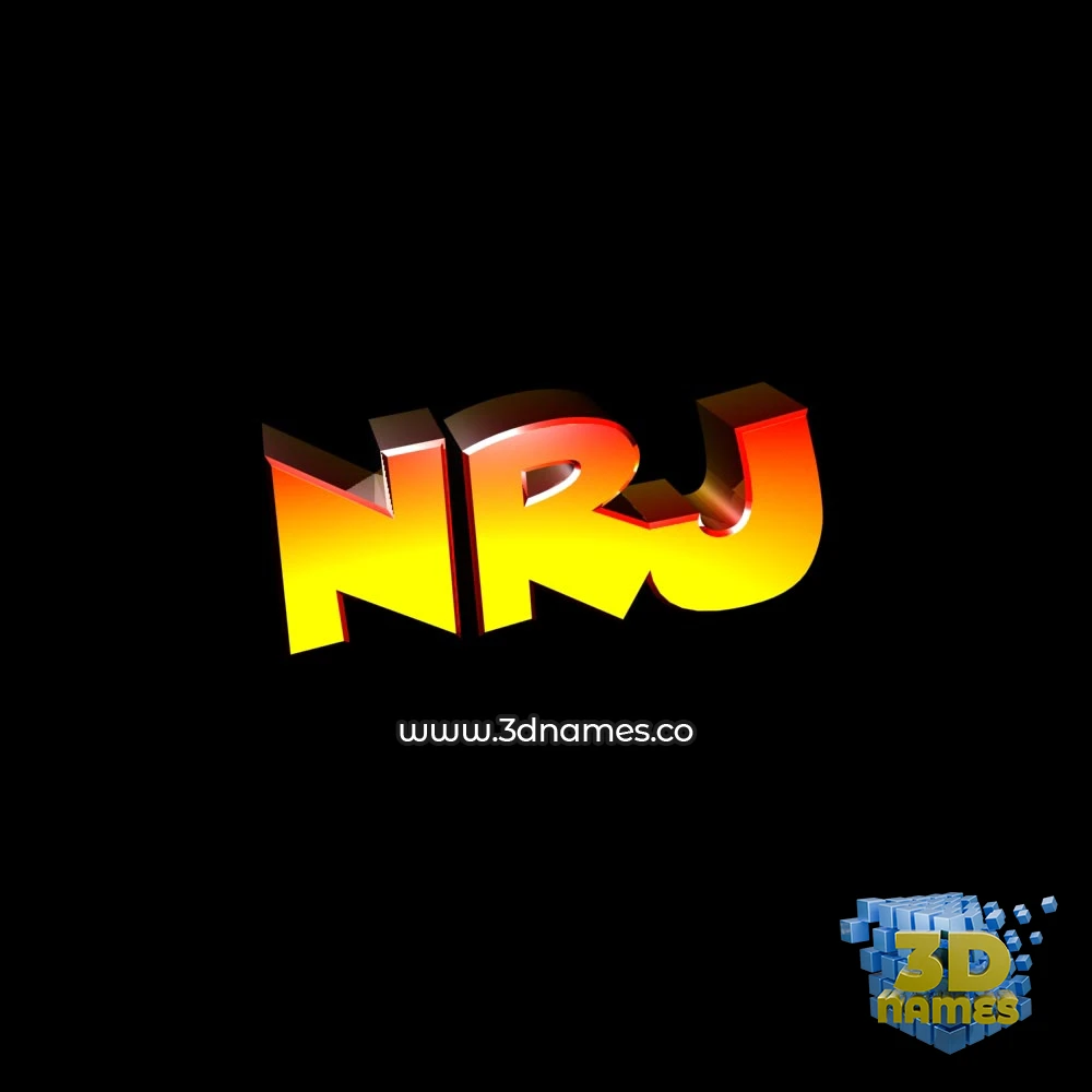 nrj in Black Background style - 3D name wallpaper