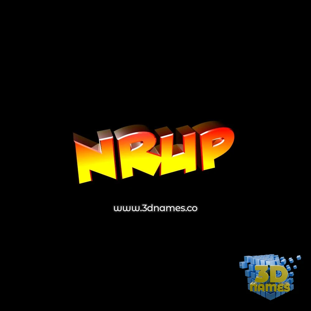 nrup in Black Background style - 3D name wallpaper