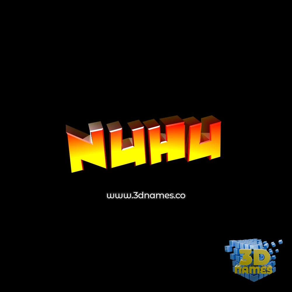 nuhu in Black Background style - 3D name wallpaper