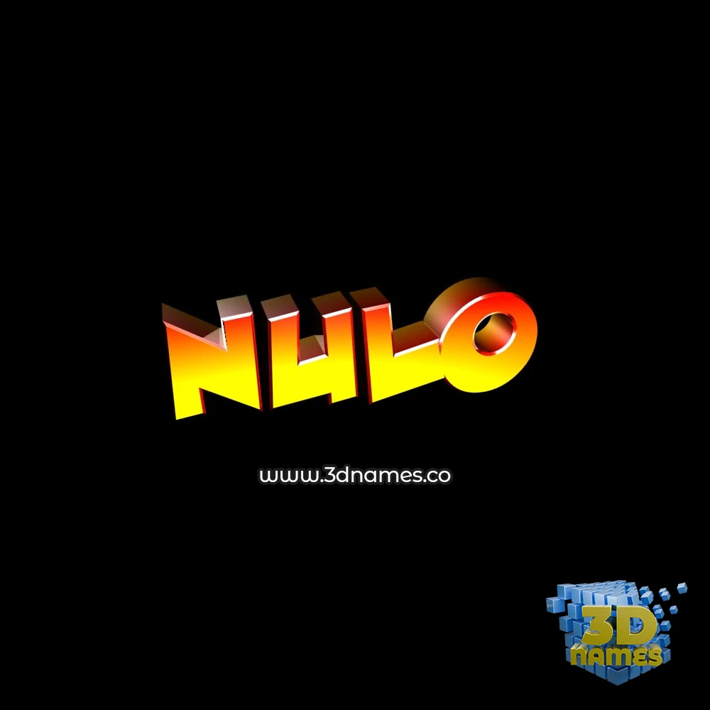 nulo in Black Background style - 3D name wallpaper