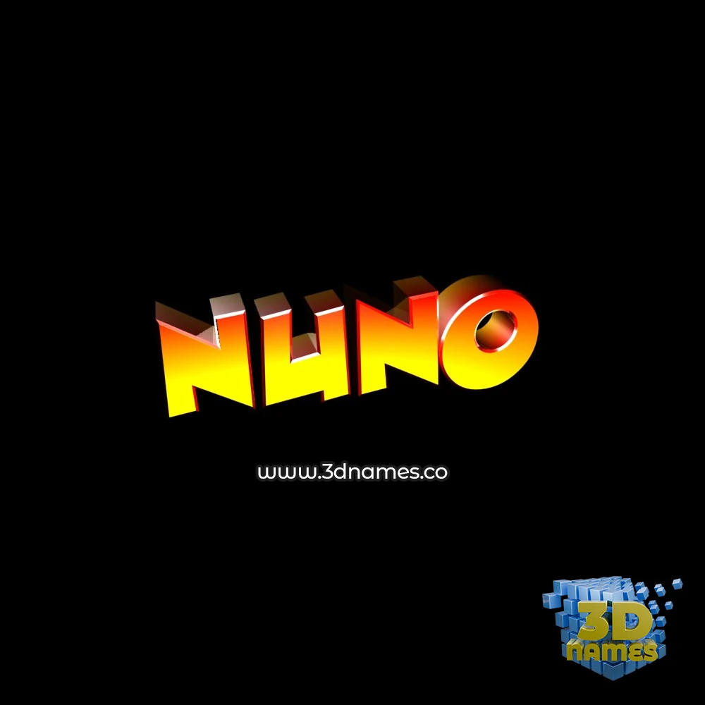 nuno in Black Background style - 3D name wallpaper