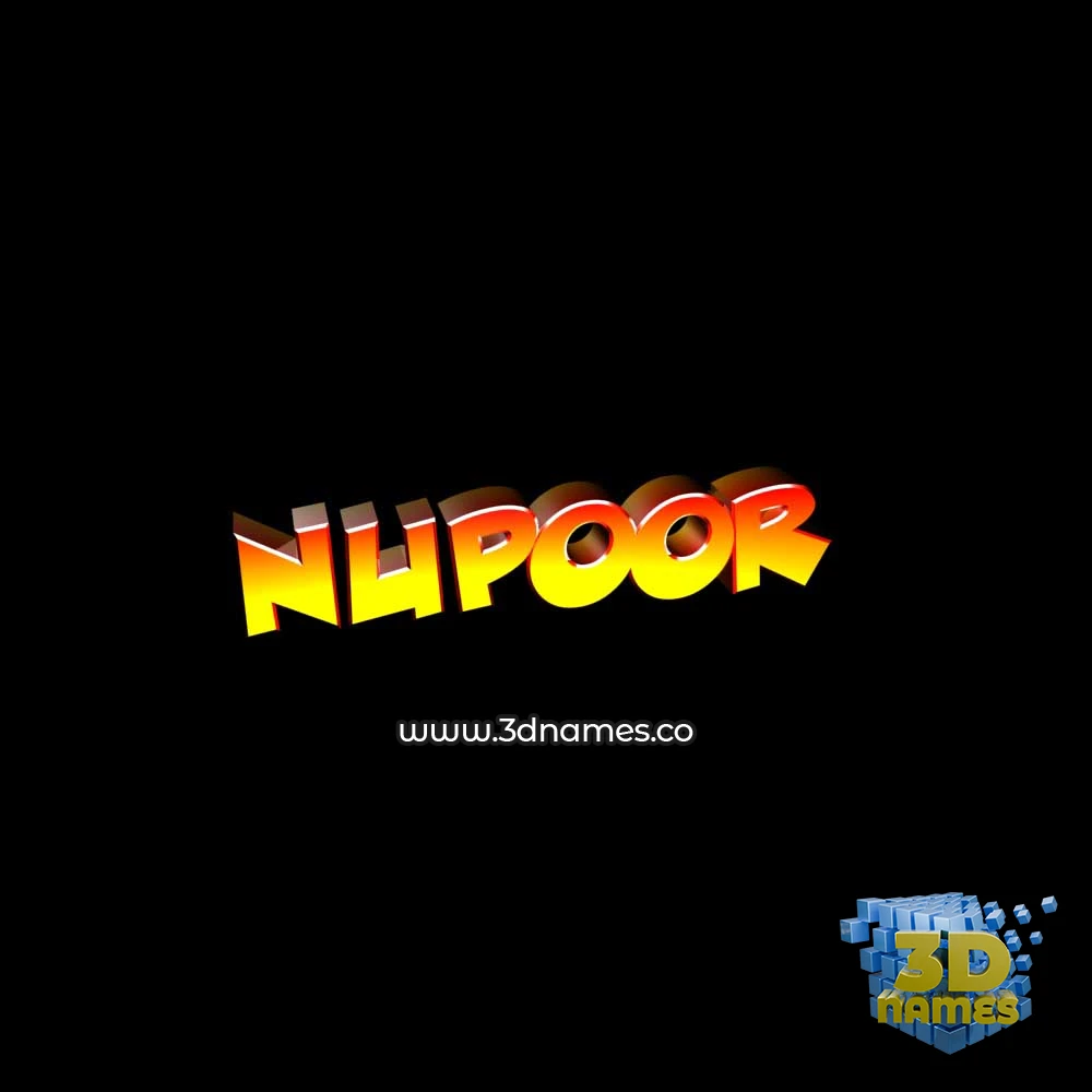 nupoor in Black Background style - 3D name wallpaper