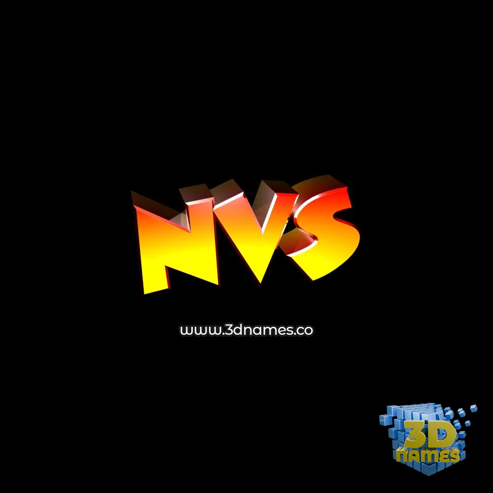 nvs in Black Background style - 3D name wallpaper