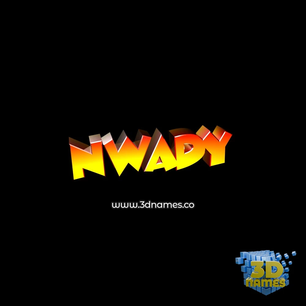 nwady in Black Background style - 3D name wallpaper