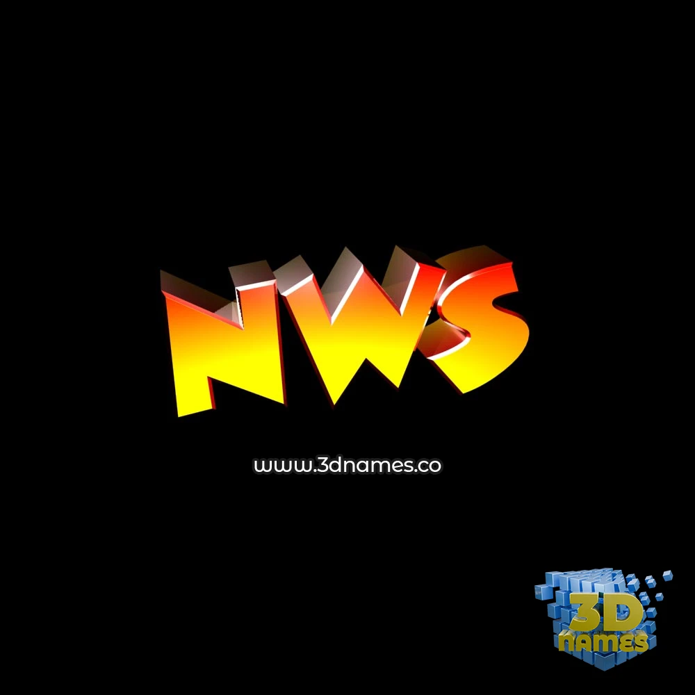 nws in Black Background style - 3D name wallpaper