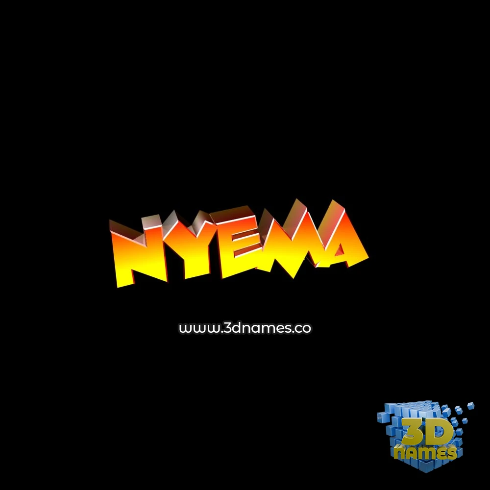 nyema in Black Background style - 3D name wallpaper