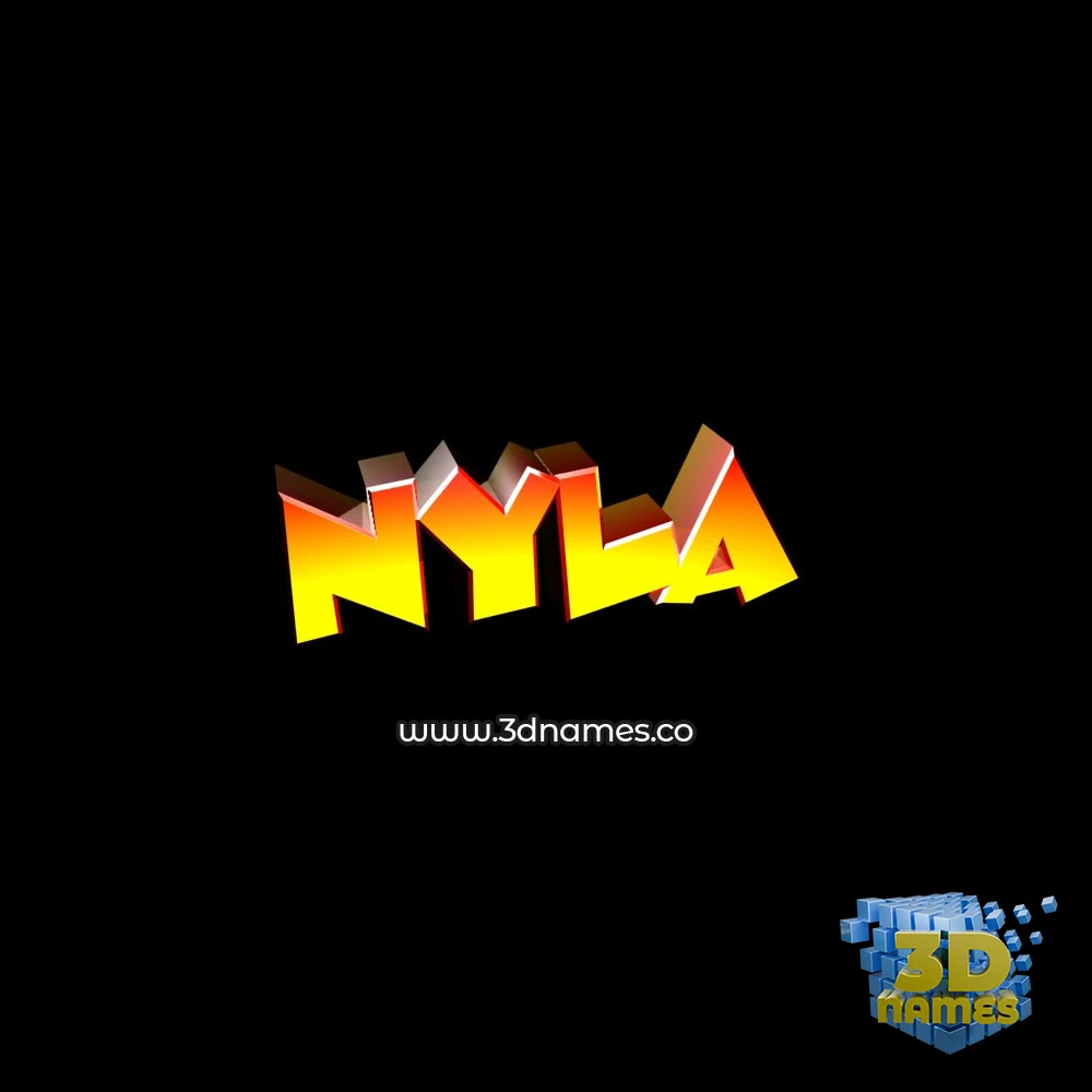 nyla in Black Background style - 3D name wallpaper