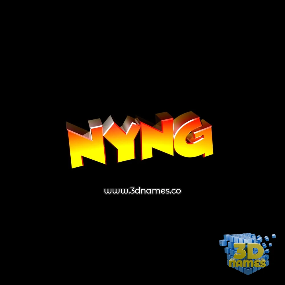 nyng in Black Background style - 3D name wallpaper