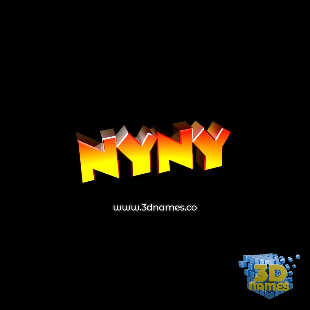 nyny in Black Background style - 3D name wallpaper