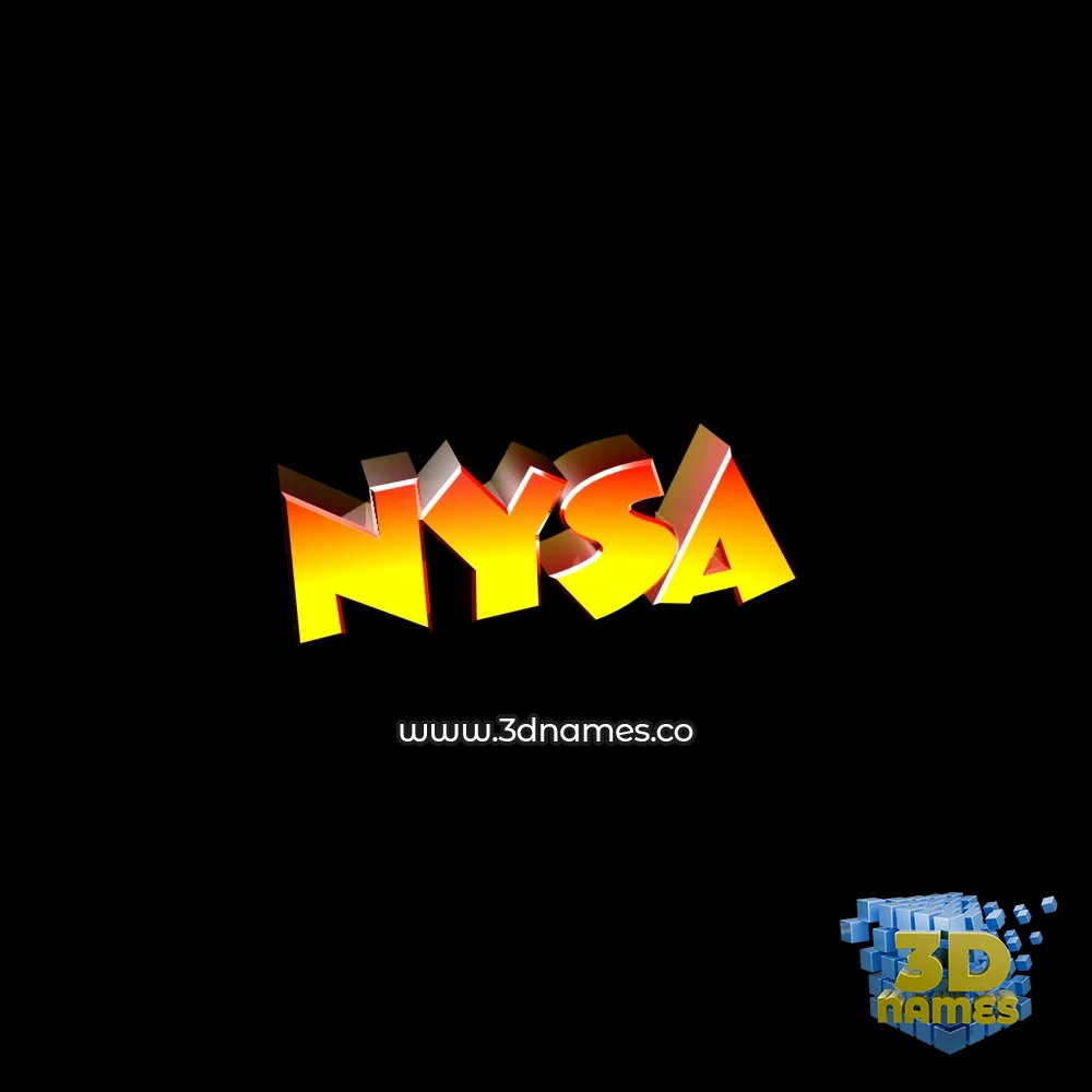 nysa in Black Background style - 3D name wallpaper