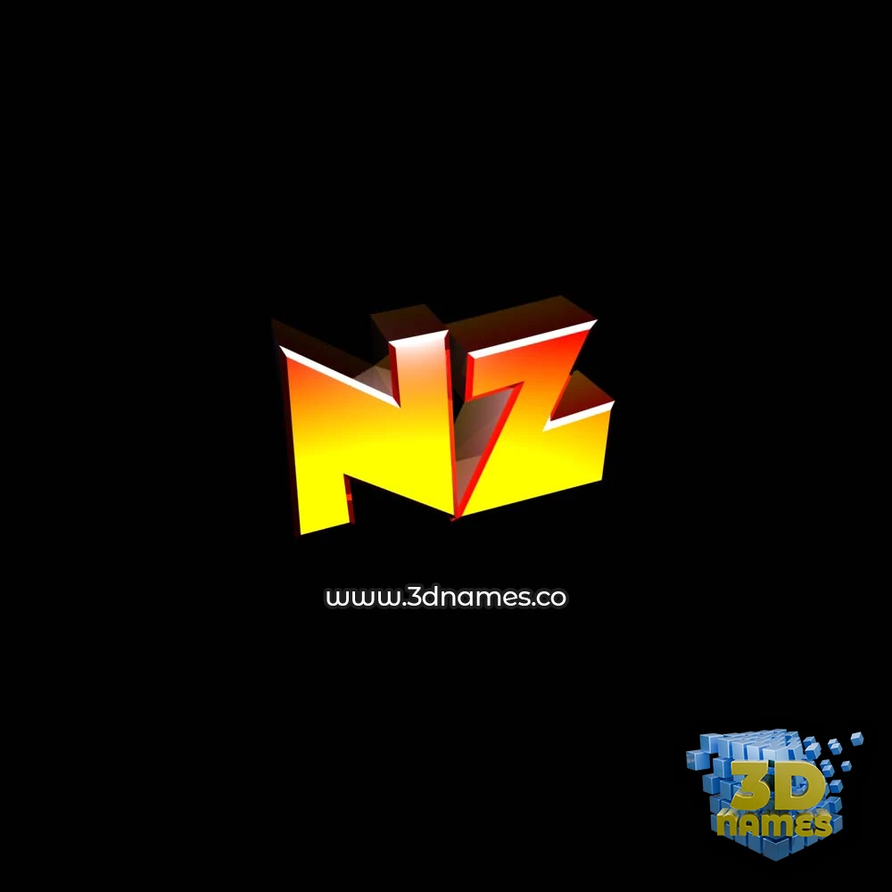 nz in Black Background style - 3D name wallpaper