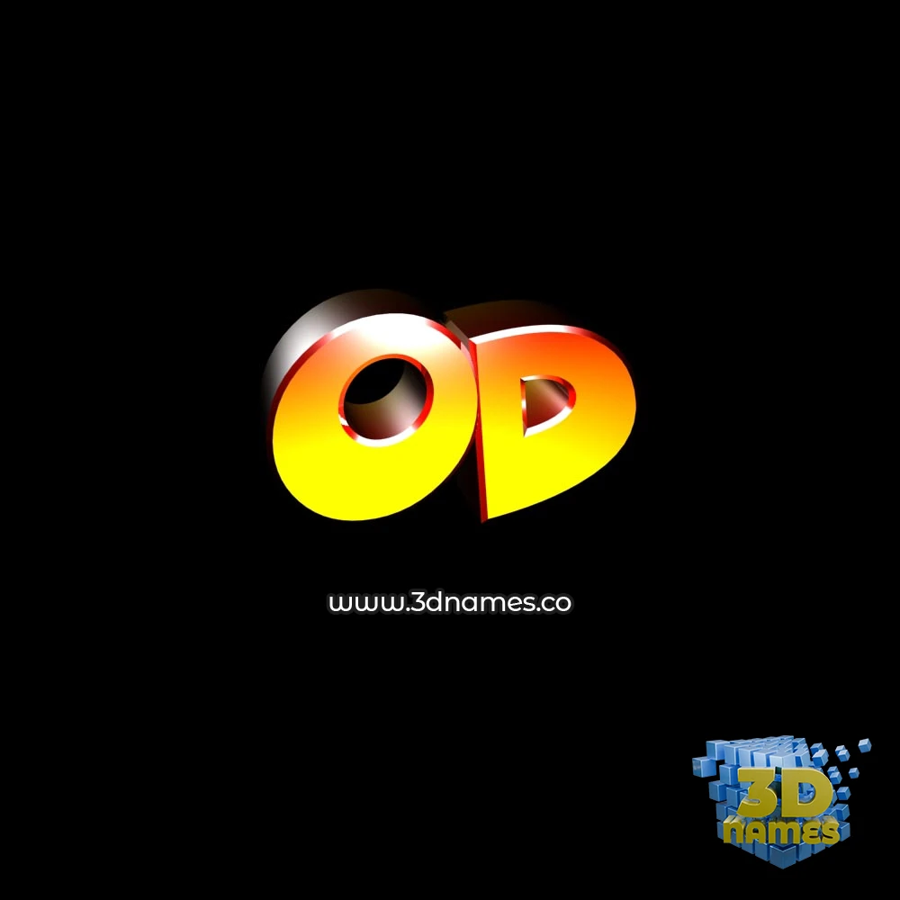 od in Black Background style - 3D name wallpaper