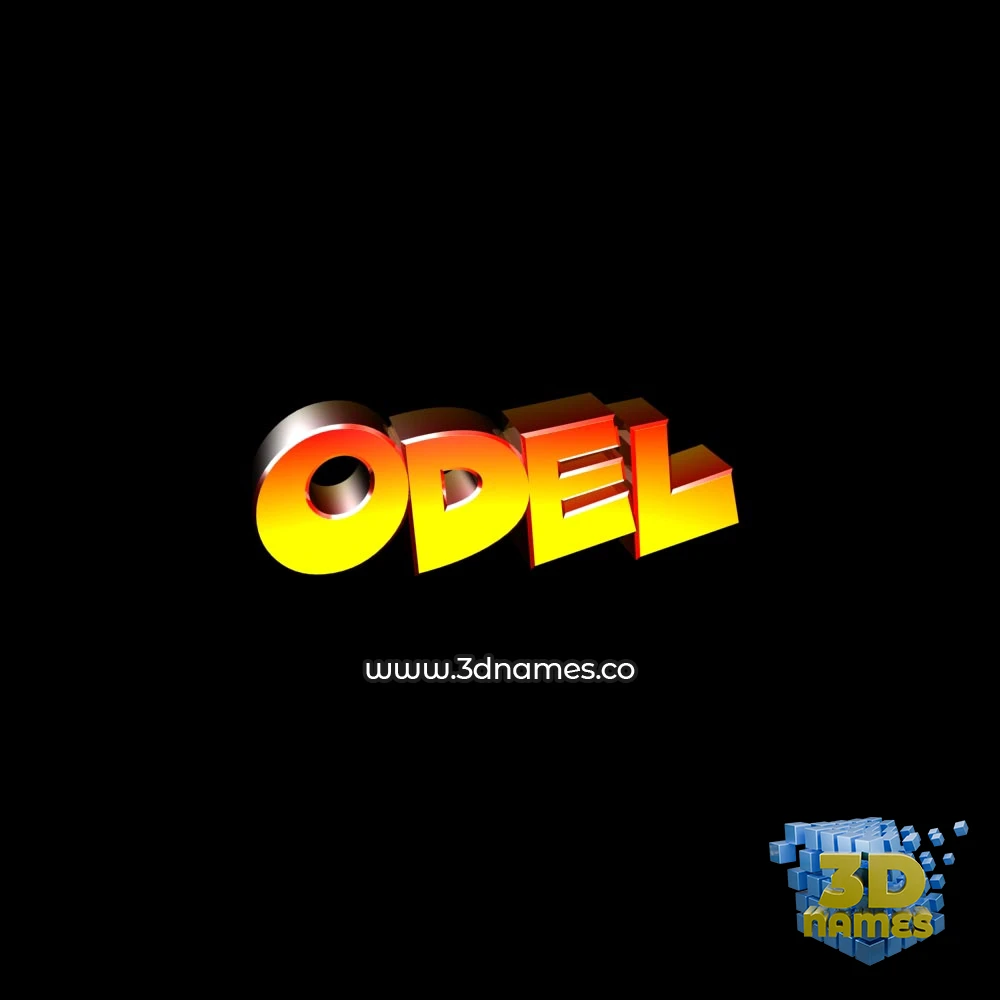 odel in Black Background style - 3D name wallpaper