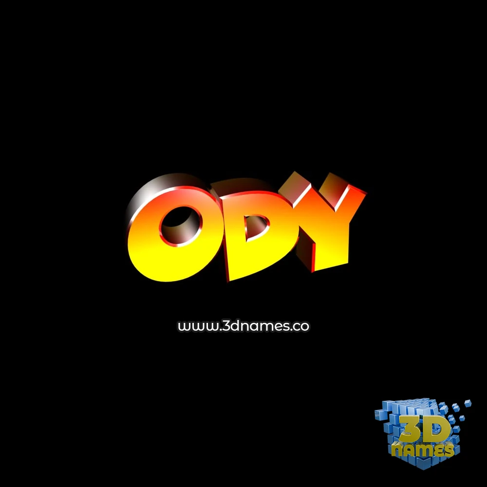 ody in Black Background style - 3D name wallpaper