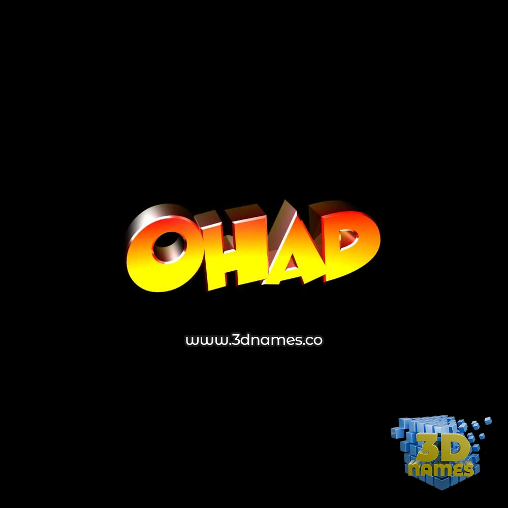 ohad in Black Background style - 3D name wallpaper