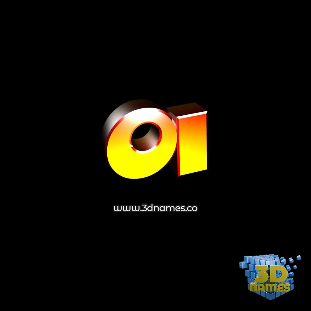 oi in Black Background style - 3D name wallpaper