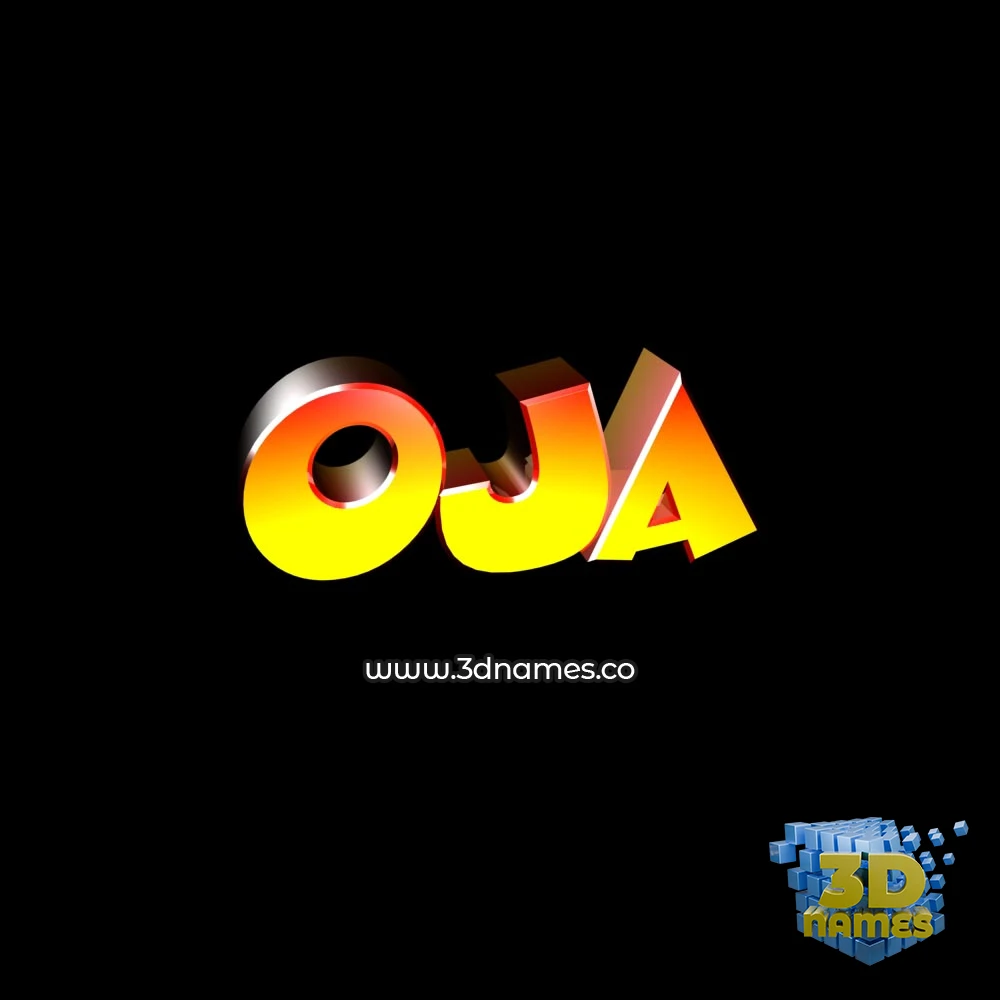 oja in Black Background style - 3D name wallpaper