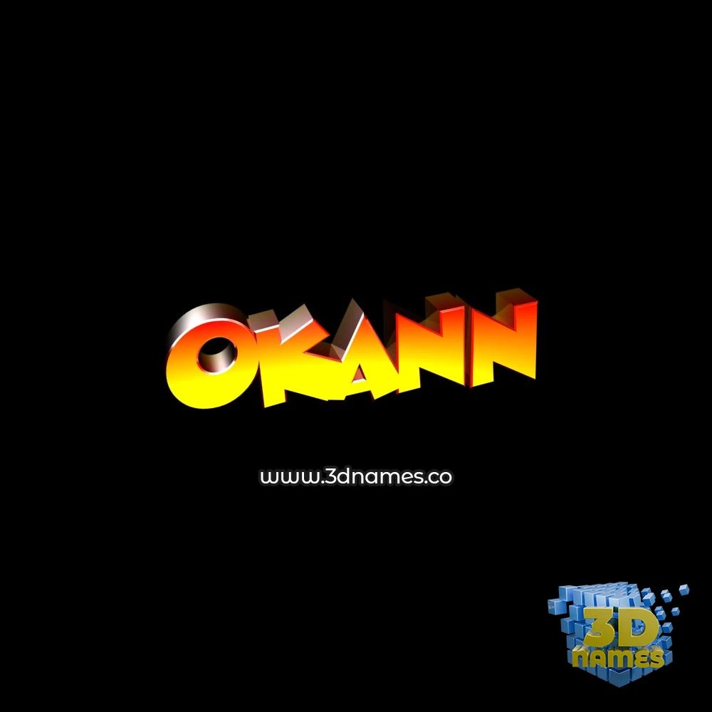 okann in Black Background style - 3D name wallpaper