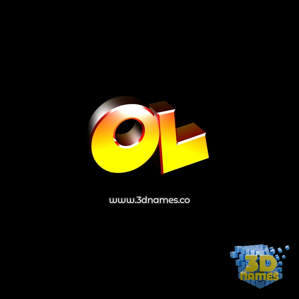 ol in Black Background style - 3D name wallpaper