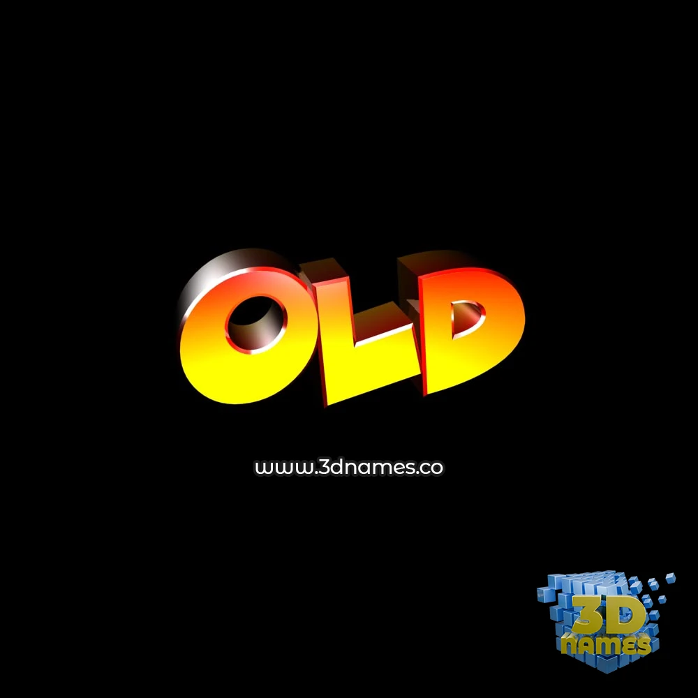 old in Black Background style - 3D name wallpaper