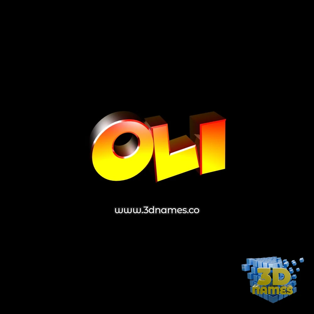 oli in Black Background style - 3D name wallpaper