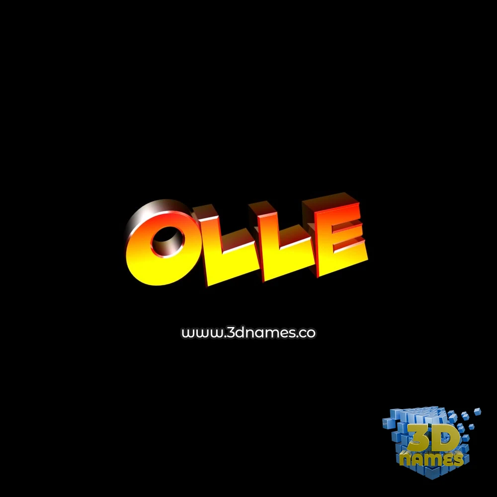 olle in Black Background style - 3D name wallpaper