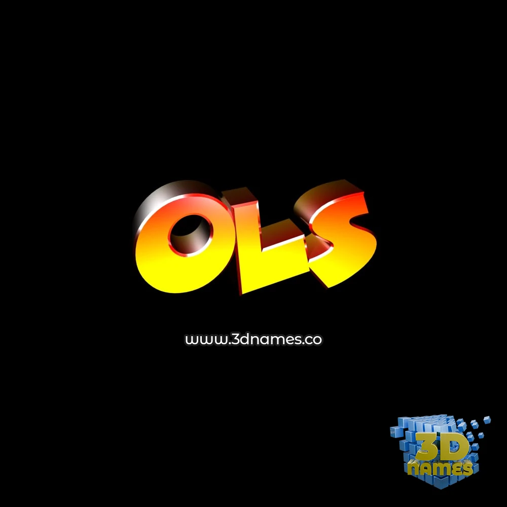 ols in Black Background style - 3D name wallpaper