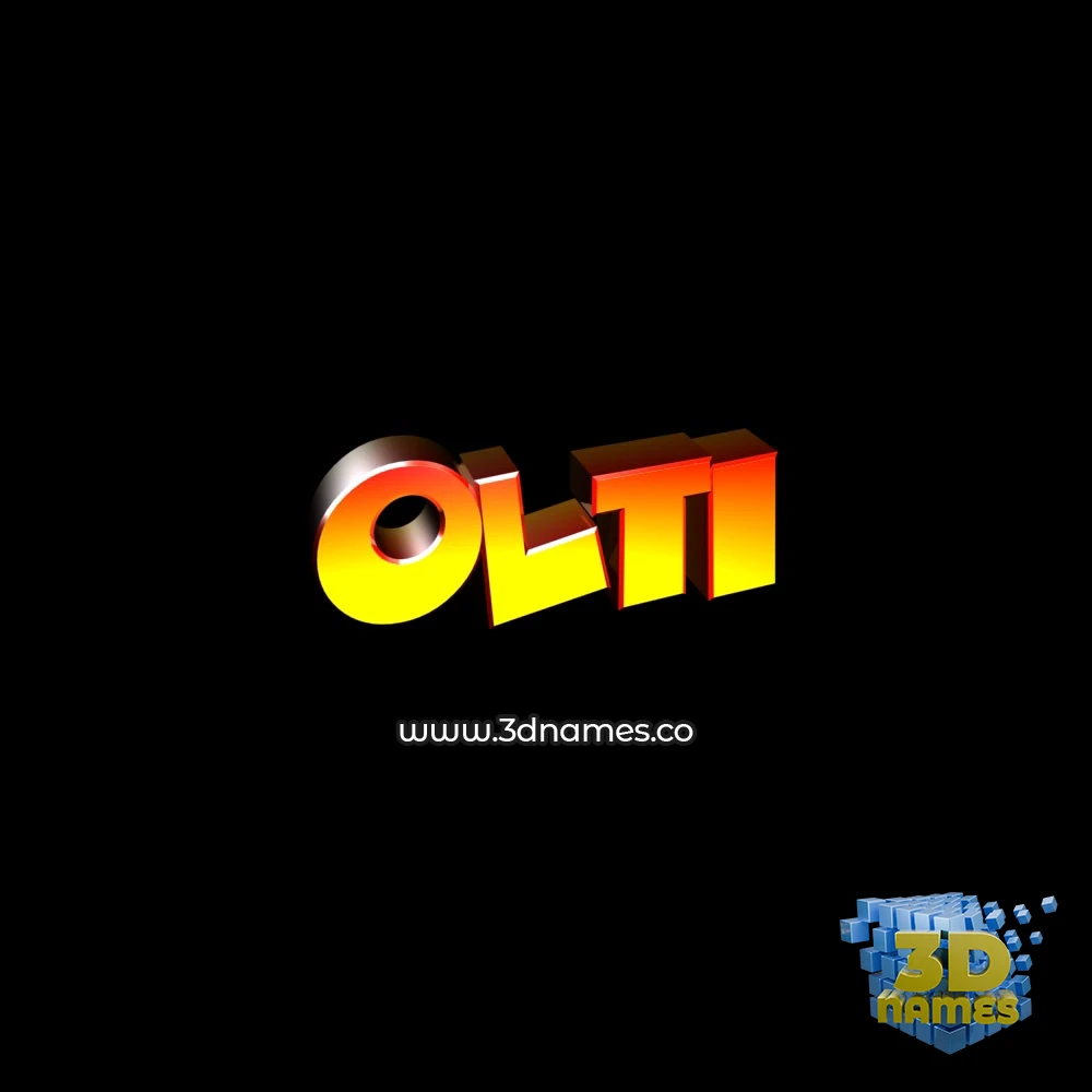 olti in Black Background style - 3D name wallpaper